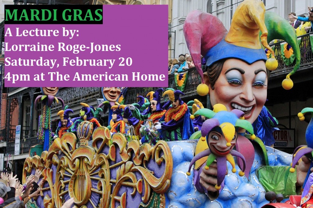 A float is seen in the parade down St. Charles Avenue on Mardi Gras Day in New Orleans