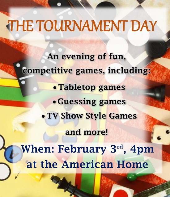 объявление о проведении tournament day в "Американском доме" 3 февраля 2024